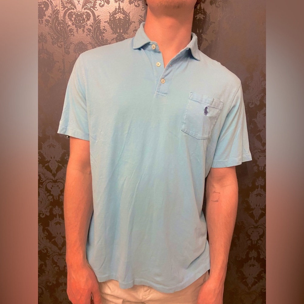 MENS: Baby Blue Ralph Lauren Collard Shirt
